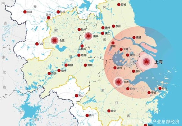 jn江南体育 - 中国五大城市群的城市产业地图（一）长三角群产业分工布局